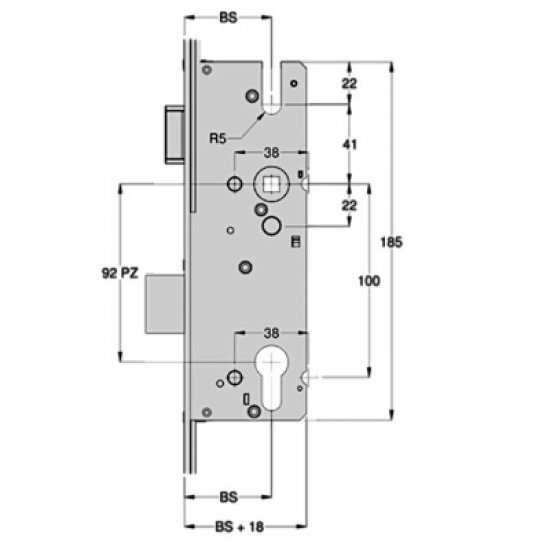 Winkhaus AV2 Auto Locking Single Spindle Latch & Deadbolt Gearbox